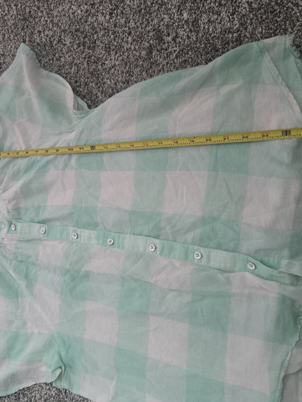 Anthropologie Mint Green and White Lightweight Top - Picture 6 of 12